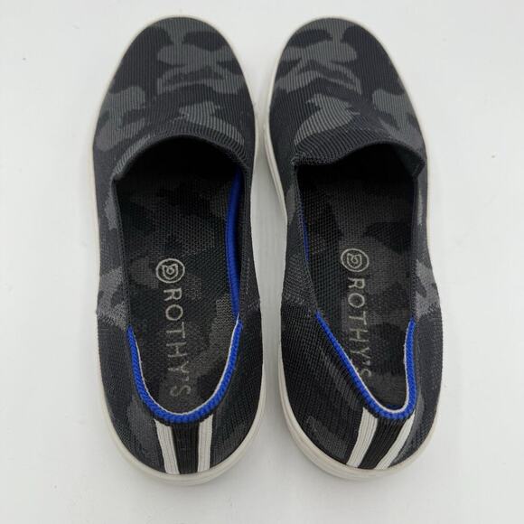 Rothy's Womens The Original Slip On Sneaker Grey Camo Camouflage Sneakers Size 9 - Picture 4 of 8